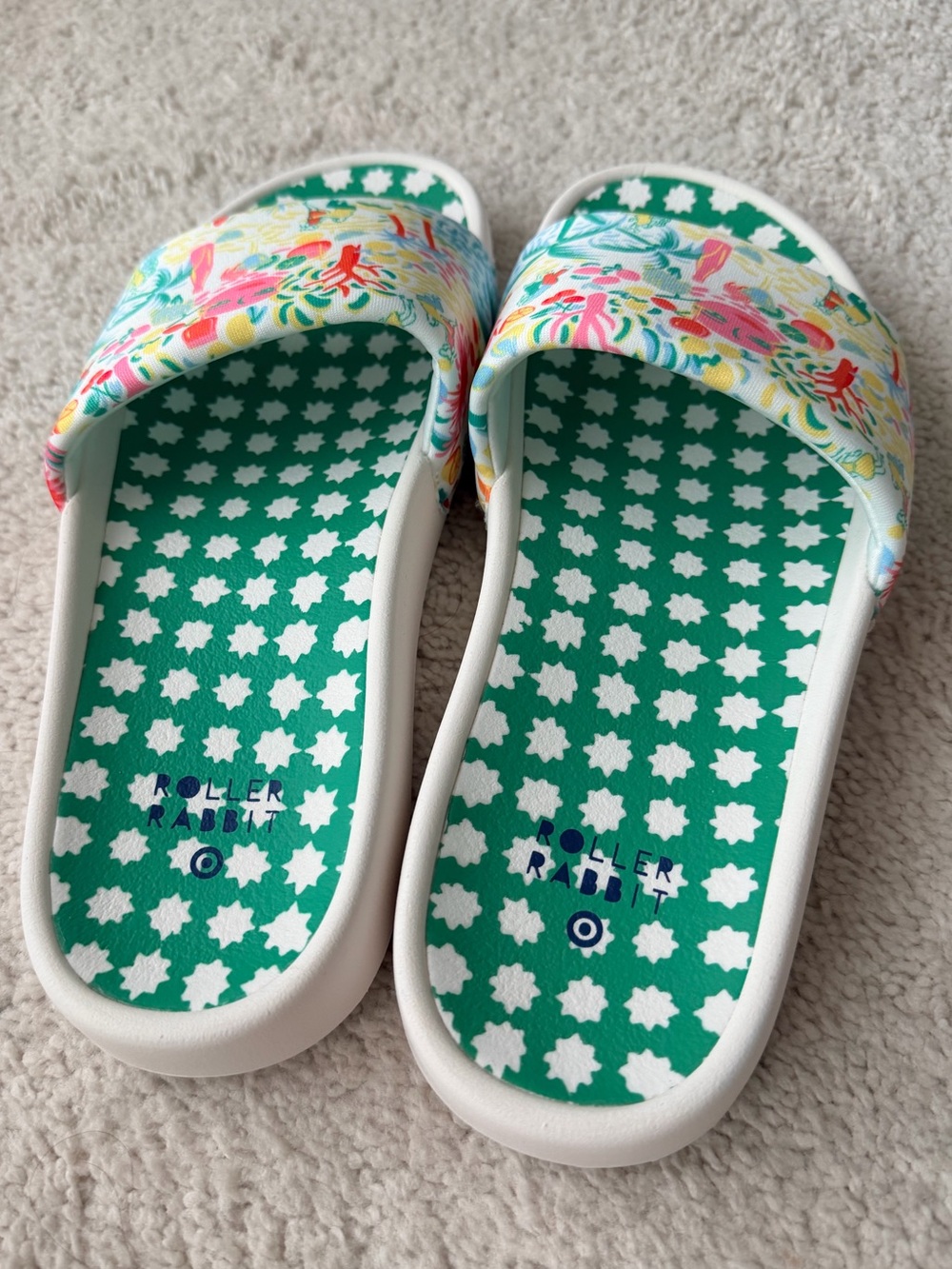 Target x Roller Rabbit Tropical Print Slide Sandals - Picture 7 of 7
